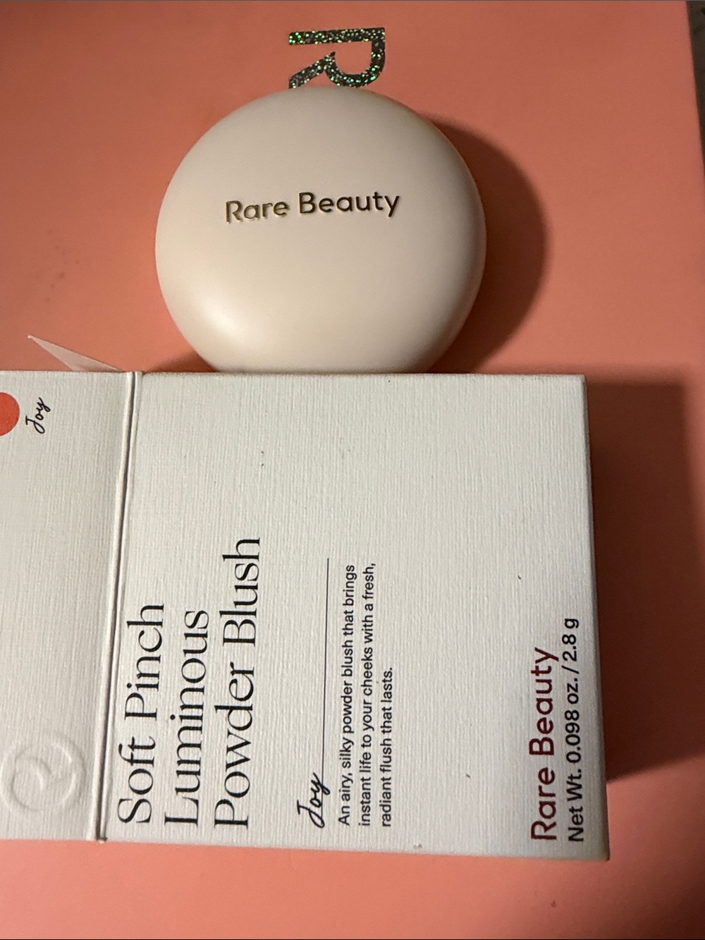 Rare Beauty Soft Pinch Luminous Powder Blush — Joy (Peach Pink)